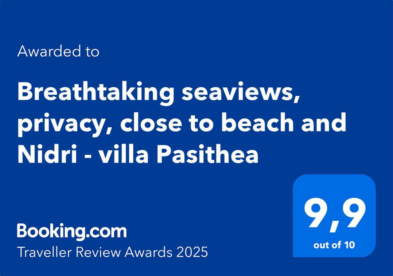 נידרי Villa Pasithea - Breathtaking Seaviews, Infinity Pool, Privacy, Close To The Beach מראה חיצוני תמונה